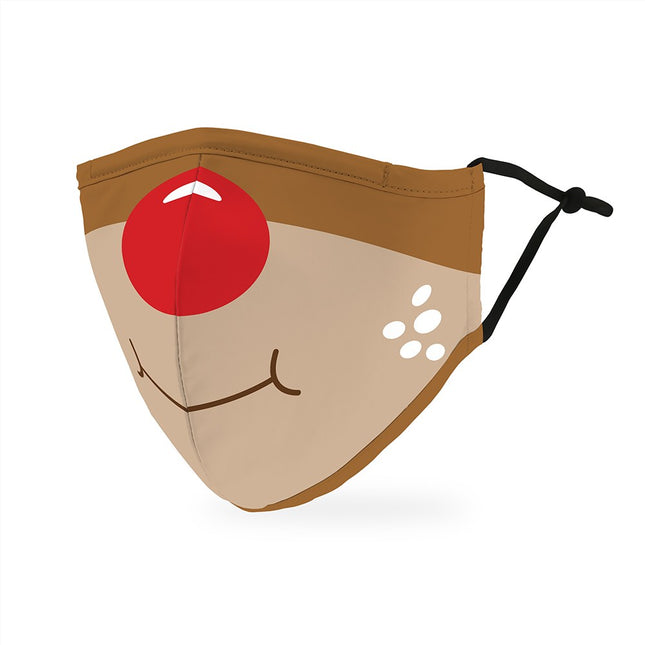 Reusable Cloth Face Mask - Rudolph Red-Nosed Reindeer