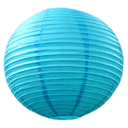 Round Paper Lantern - Caribbean Blue