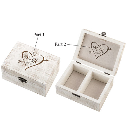 Rustic Wedding Ceremony Ring and Marriage Vow Box