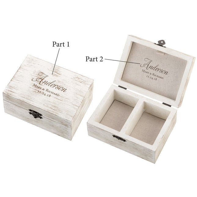 Rustic Wedding Ceremony Ring and Marriage Vow Box