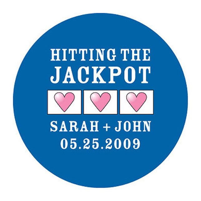 Las Vegas Wedding Gumball Machine Sticker