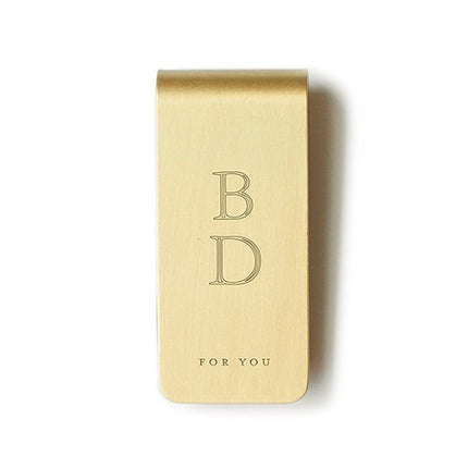 "For You" Brass Money Clip