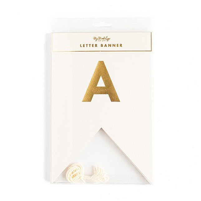 Gold Foil Letter Pennant Banner Kit