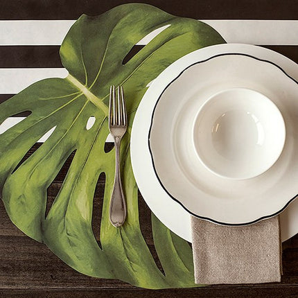 Tropical Leaf Paper Placemat Sheet (Pack of 12)