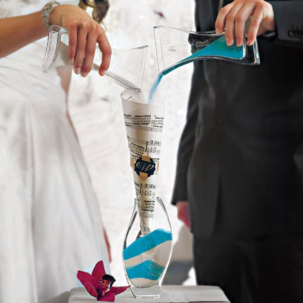 Personalized Unity Sand Wedding Aisle Ceremony Nesting - 3 Piece Vase Set