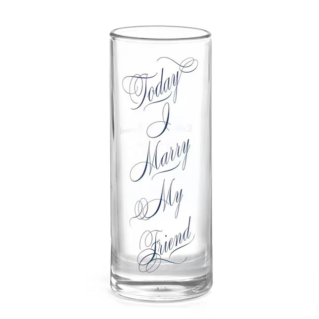 Today I Marry Large Cylinder Vase Unity Sand Ceremony with Two Bags of Sand