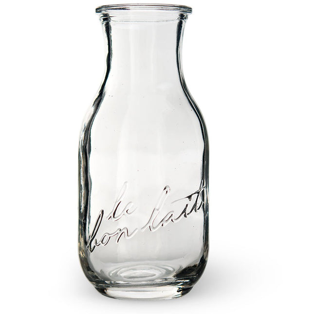 Vintage Glass Milk Bottle Wedding Party Favor Jar (Pack of 4)