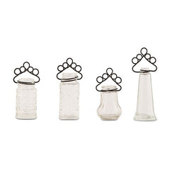 Vintage Pressed Glass Vase with Stationery Card Holder