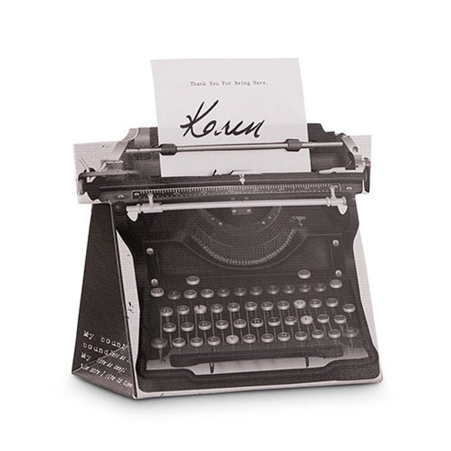 Vintage Typewriter Wedding Party Favor Box Kit (Pack of 10)