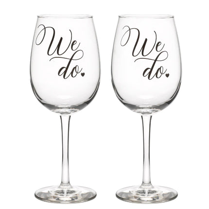 We Do Promise Wine Glasses Set