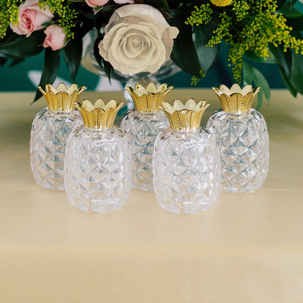 Pineapple with Gold Top Wedding Party Favor Container