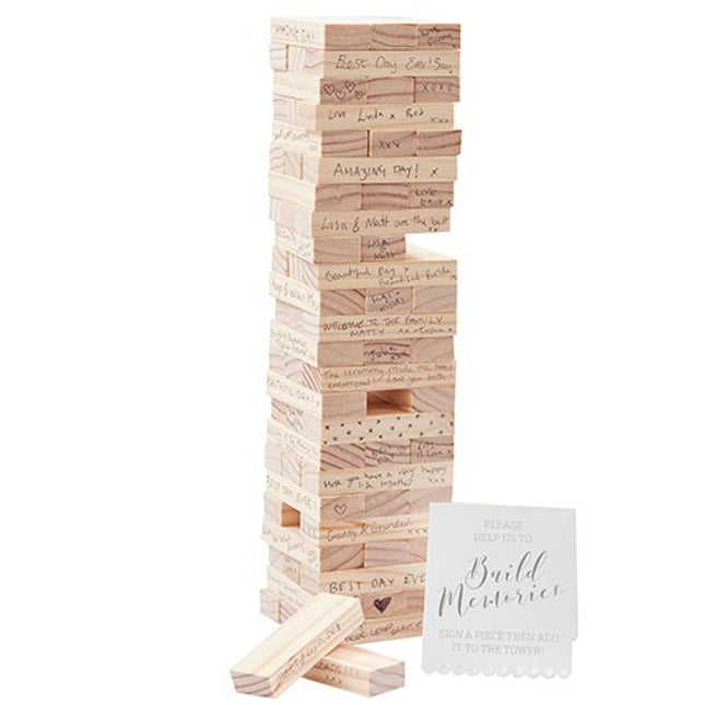 Wedding Day Wedding Guest Book Blocks Stacking Game