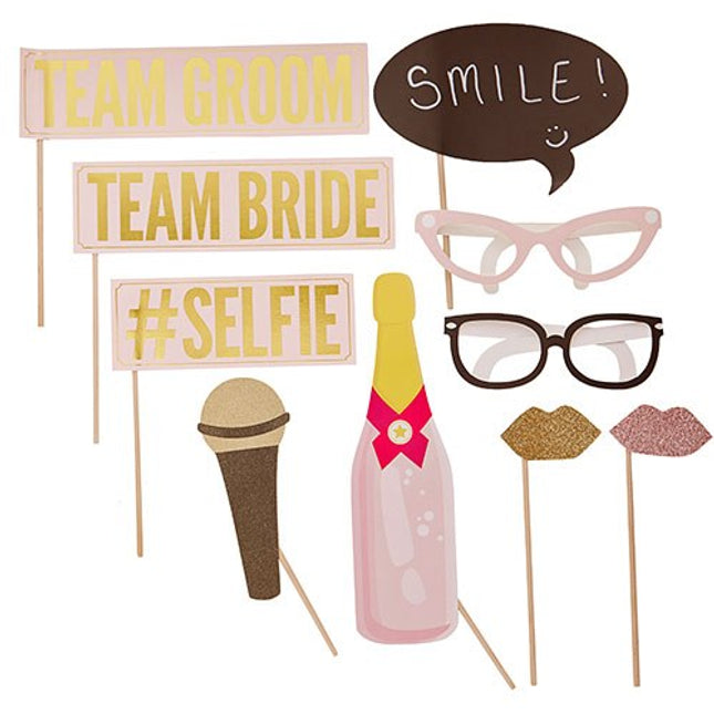 Wedding Team Photo Booth Prop Set