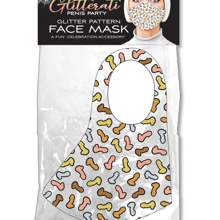 Glitterati Penis Party Glitter Pattern Face Mask CP-1035