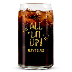 Personalized All Lit Up! Can Shaped Glass