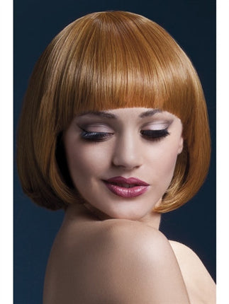 Women's Wig - Straight Short Bob Hairstyle with Fringe