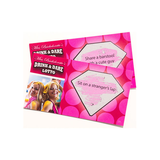 Miss Bachelorette Drink and Dare Lotto Game