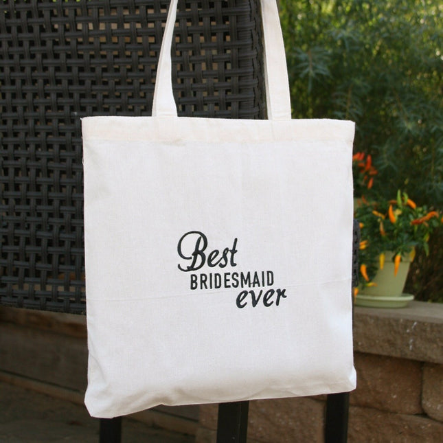 Best Ever Bridesmaid Wedding Party Tote Bag