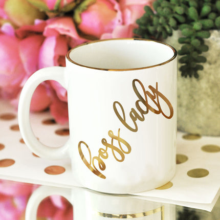 Boss Lady Gold Print Coffee Mug - Discontinued