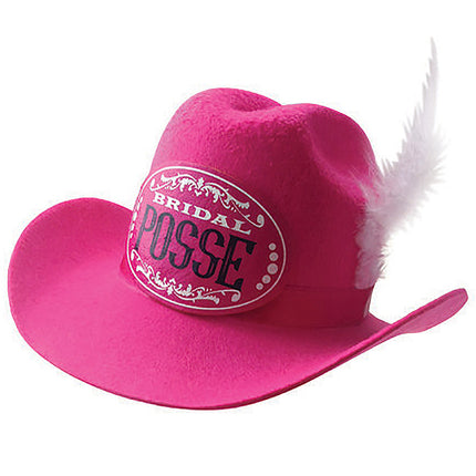 Bridal Posse Pink Clip-on Cowgirl Bachelorette Party Hat