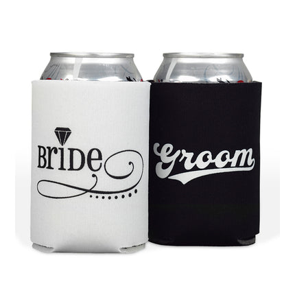 Bride and Groom Can Cooler Sleeve