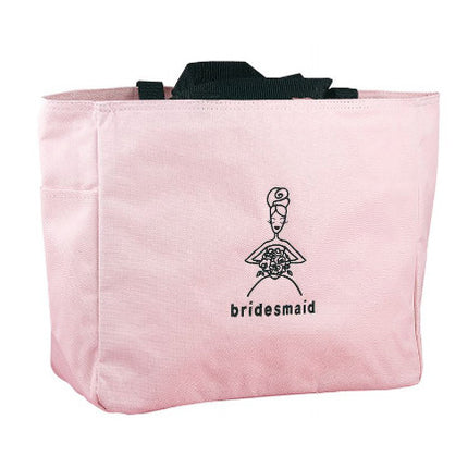 Pink Bridesmaid Tote Bag, carry wedding day and wedding rehearsal items.
