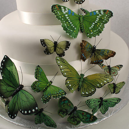 Beautiful Butterfly Cake Sets in Garden Charm Green
