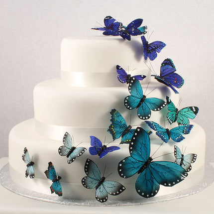 Butterfly Wedding Party Cake Set in Something Blue