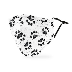 Cat and Dog Paw Prints Cloth Face Mask