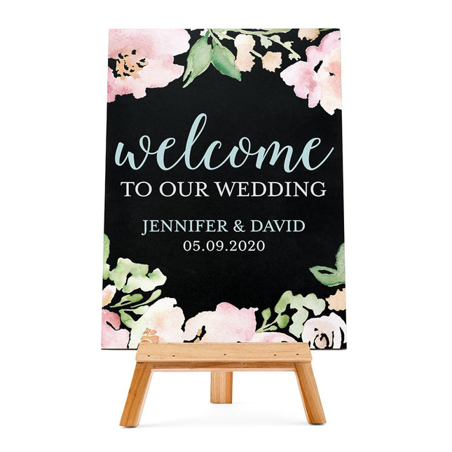 Wooden Tabletop Display Easel for Weddings and Parties