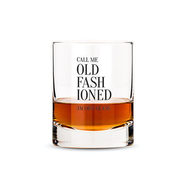 Personalized Call Me Old Fashioned Whiskey Glass