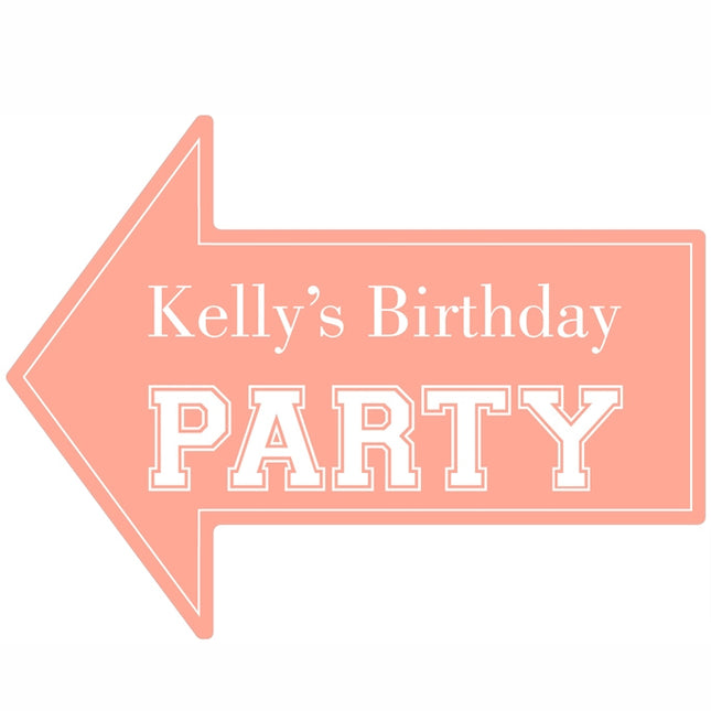 Custom This Way Large Arrow Yard Sign with Stake