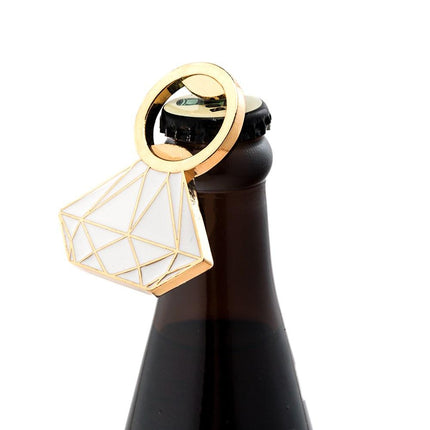 Diamond Ring Gold Colored Bottle Opener Wedding Party Favor