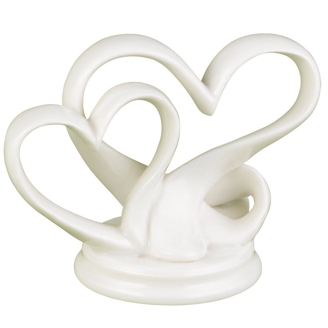 Double Heart Wedding Cake Top