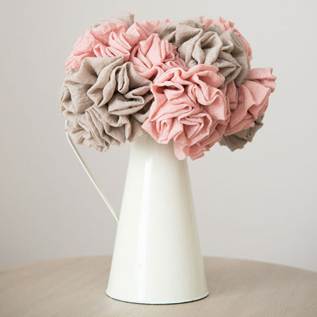 Fabric Ruffle Flower on a Stem Wedding Ceremony