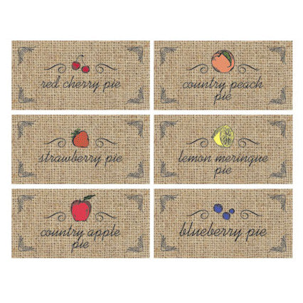 Six fruit types of the Fruit Themed Rectangular Tag