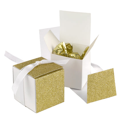 Glitter Wrapped Wedding Party Favor Boxes
