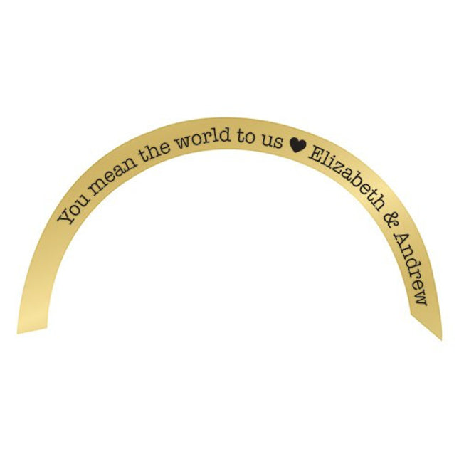 Personalized Metallic Vinyl Globe Favor Sticker