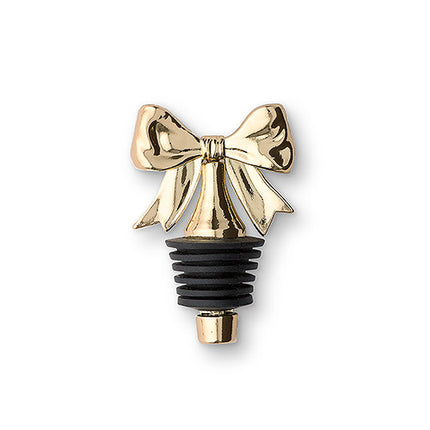 Gold Wedding Party Bow Bottle Stopper
