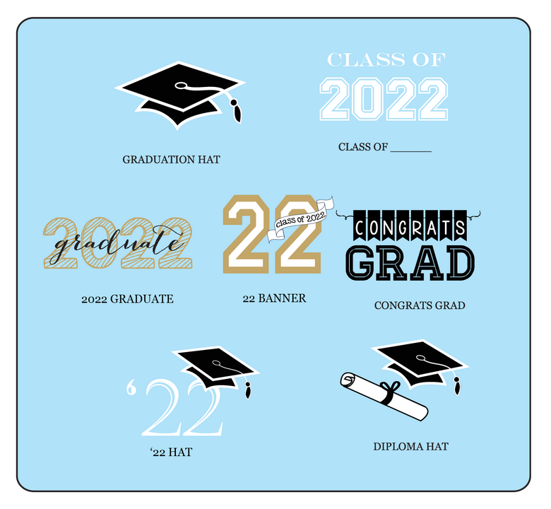 Personalized Graduation Hershey's® Kisses Labels Trio (Set of 108 ...