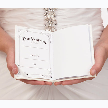 White or Silver Wedding Ceremony Vows Books (Set of 2 )