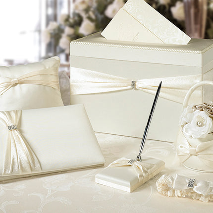 Ivory Satin Wedding Ceremony 6-Piece Set