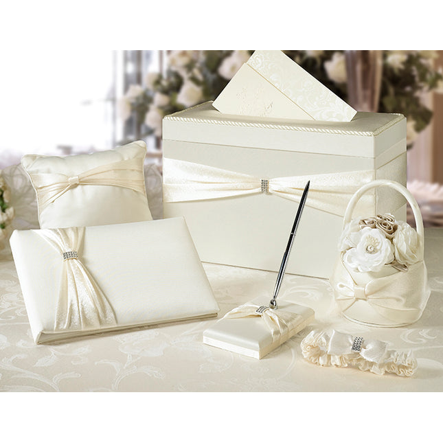 Ivory Satin Wedding Ceremony 6-Piece Set