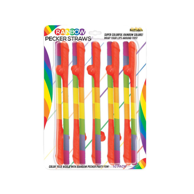 Rainbow Pecker Straws for bachelorette party or pride partyHTP3250