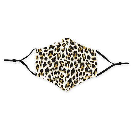 Cat Themed Cloth Face Mask - Leopard Kitty Cat Print