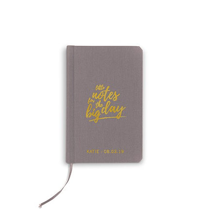 Personalized Themed Linen Wedding Ceremony Vows Pocket Journal