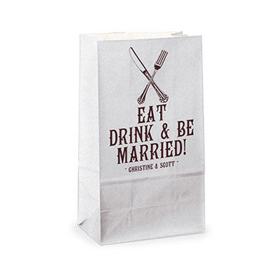 Eat Drink & Be Married Favor Bag
