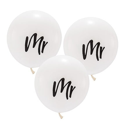 Themed Balloon Proposal Wedding Bridal Shower 17-inch White and Black
