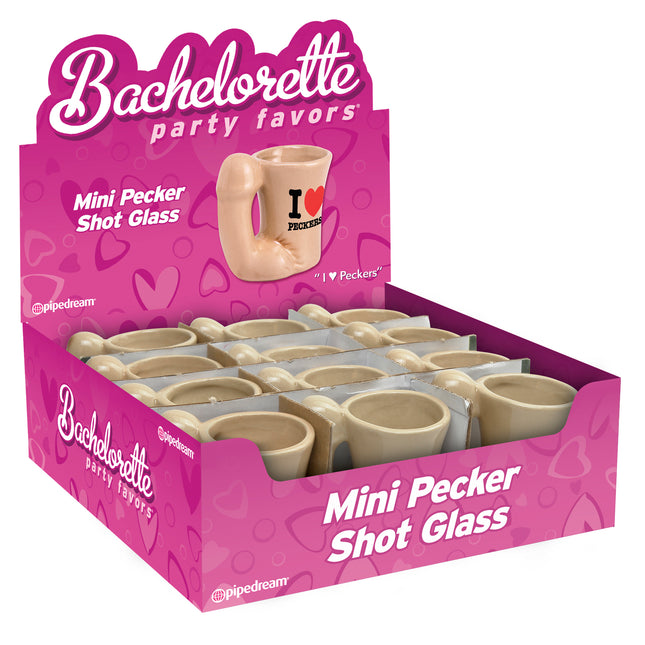 Mini Pecker Shot Glass Display - 12 Piece PD7909-99D