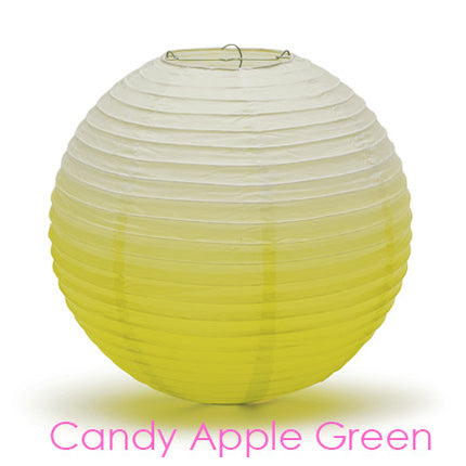 Ombre Round Paper Lantern - Candy Apple
